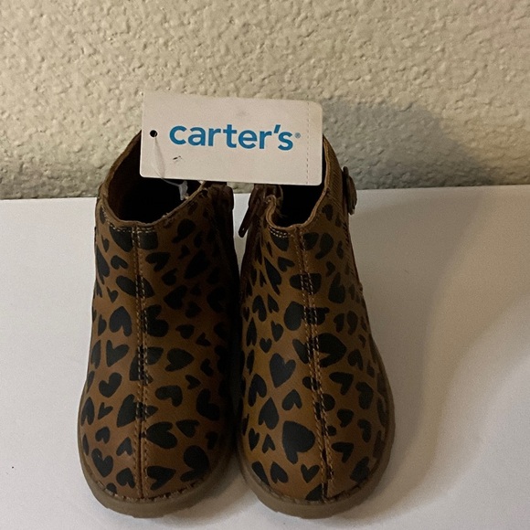 Carter's Kids Tan Leopard Print Boots - Picture 1 of 4